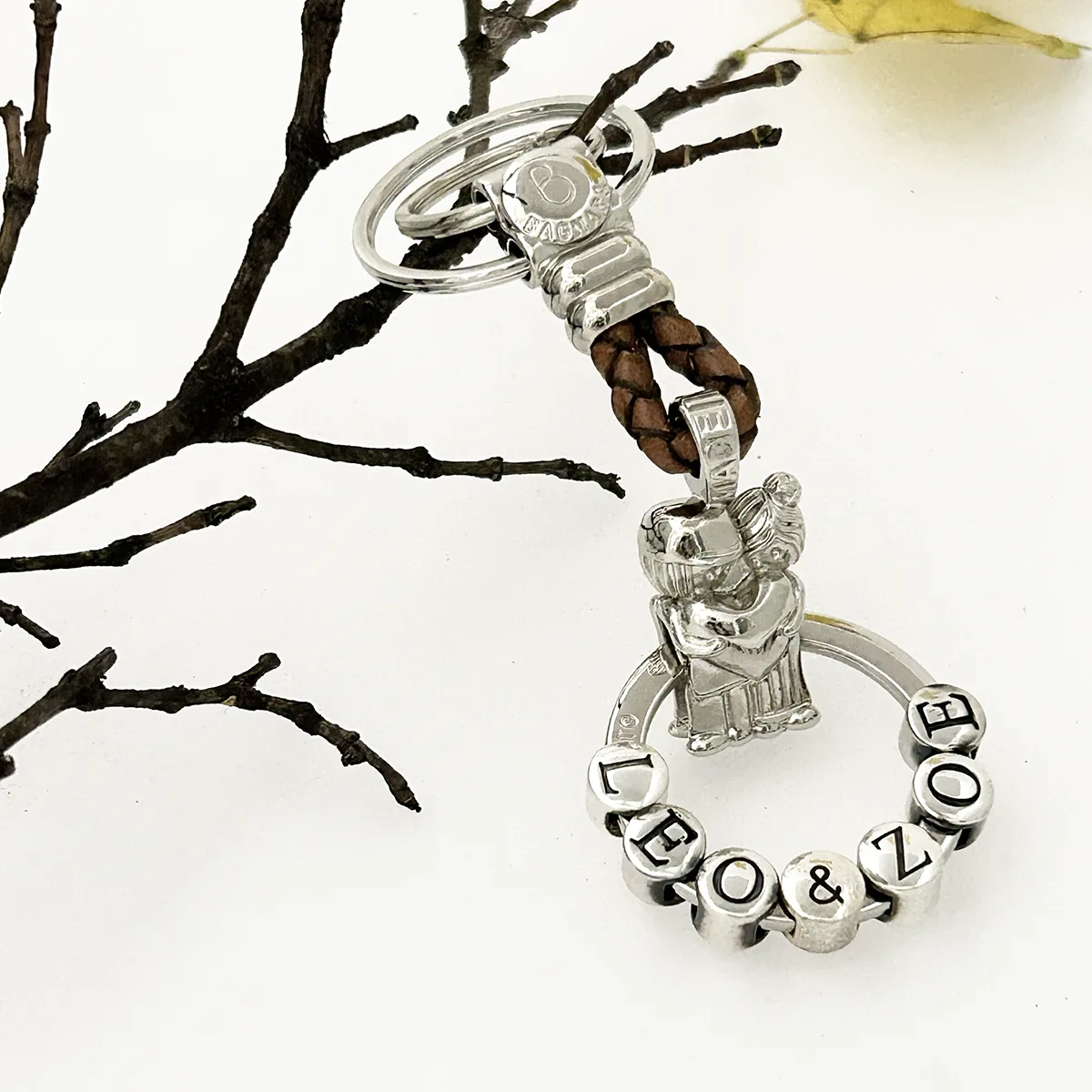 portachiavi 3D Personalizzabile in Pelle Innamorati