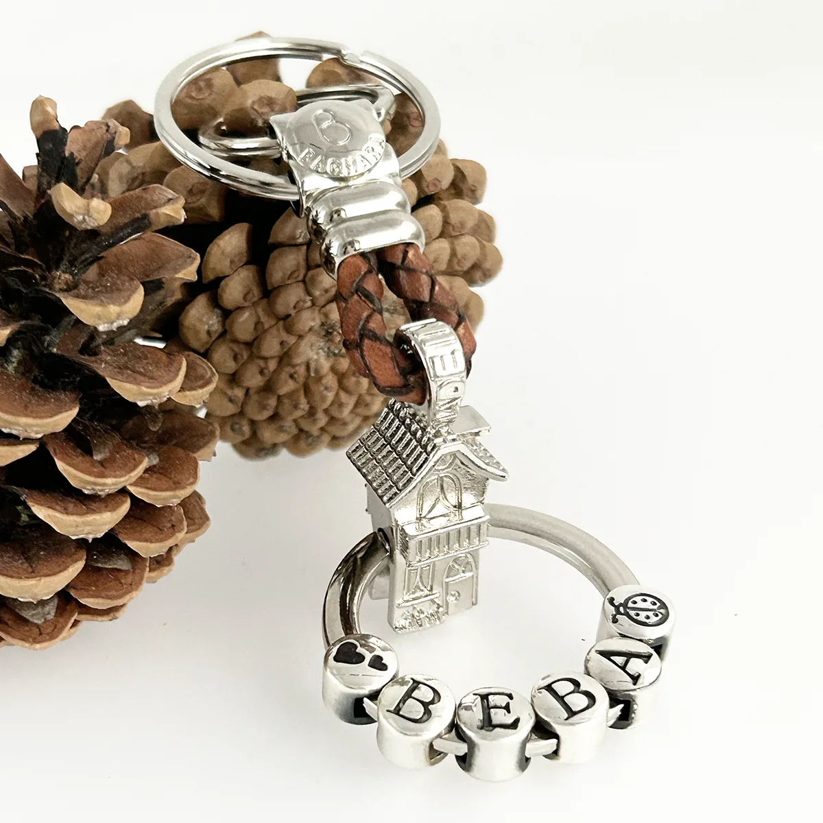 Portachiavi 3D Personalizzabile in Pelle Casa