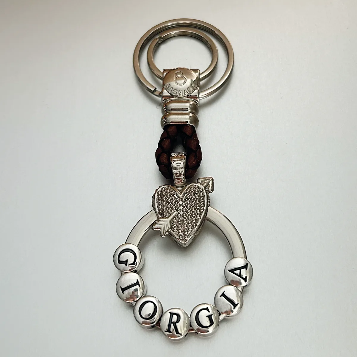 portachiavi 3D pelle cuore