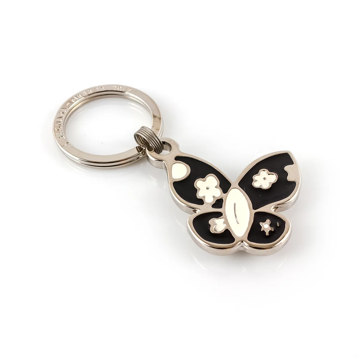 portachiavi-smaltato-farfalla-nera