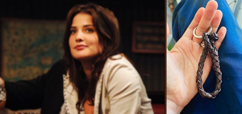 portachiavi in pelle